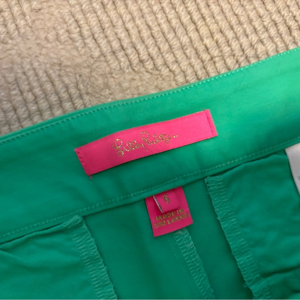 Lilly pultizer Kelly green shorts 5 inch inseam
